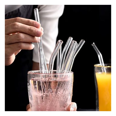 CAÑITA PARA BEBIDAS TRANSPARENTE Y+REGALO LIGAS PARA PEINAR