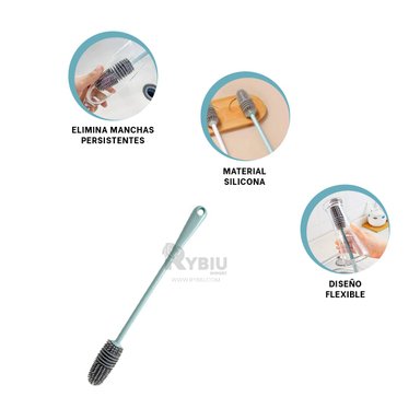 CEPILLO RYBIU CO30368 CELESTE ESCOBILLA MULTIUSOS TACTO SUAVE + REGALO AGENDITA