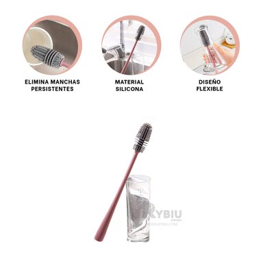 CEPILLO RYBIU CO30367 ROSADO ESCOBILLA MULTIUSOS TACTO SUAVES + REGALO AGENDITA
