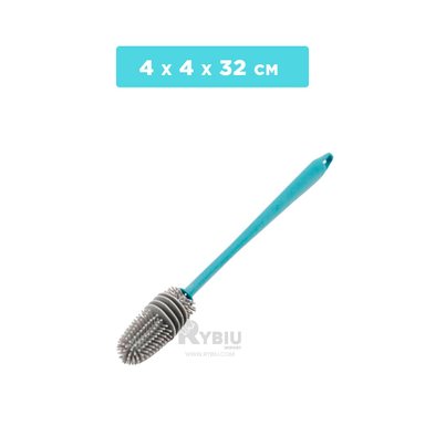 CEPILLO RYBIU CO30368 CELESTE BROCHA MANUAL BOTELLAS + REGALO LIGAS PEINAR