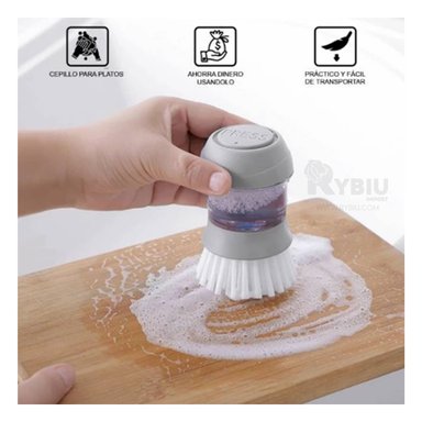 CEPILLO RYBIU CO30369 PRACTICO LAVAR PLATOS PLOMO + PAPEL REGALO