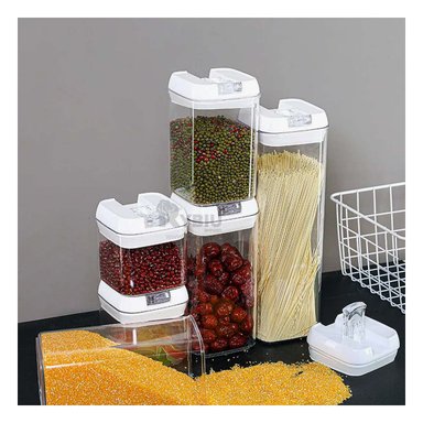 PACK 6 CONTENEDOR RYBIU CO30375 BLANCO TAPERS ACRILICO TAPA BLANCA + GIFT MINIAGENDA