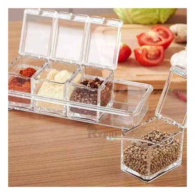 PACK 4 CONTENEDOR RYBIU CO30374 ORGANIZADOR ESPECIAS + BANDERITAS ADHESIVAS