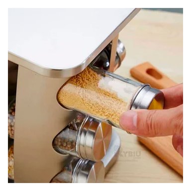 CONTENEDOR RYBIU CO30373 CONDIMENTERO LIGERO 16 ENVASES CUADRADO + PAPEL REGALO