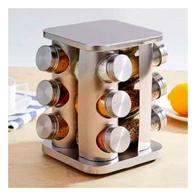 CONTENEDOR RYBIU CO30372 GRIS ORGANIZADOR ESPECIAS COMPACTO + GIFT STICKERS