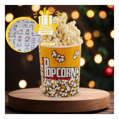 BALDE PRACTICO DE POPCORN 7X17CM RYBIU CO30382 AMARILLO +REGALO STICKERS