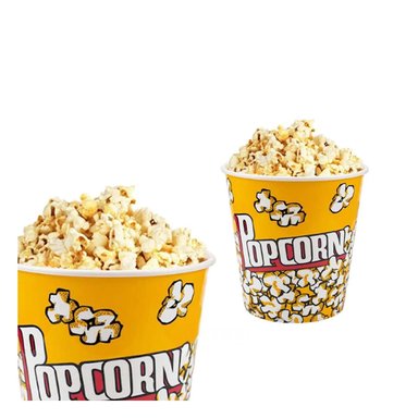 BALDE DE FACIL USO POPCORN MEDIANO AMARILLO Y+GIFT STICKERS