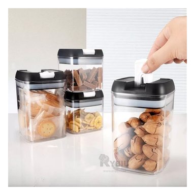 SET CONTENEDORES RYBIU CO30378 NEGRO UTIL GUARDAR 5 PIEZAS TAPA NEGRA + PAPEL REGALO