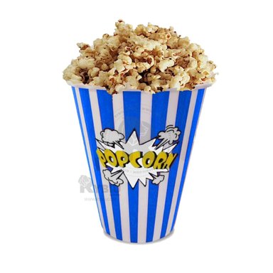 BALDE PRACTICO PARA POPCORN DE COLOR AZUL Y+REGALO STICKERS