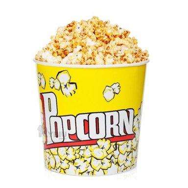 CONTENEDOR RYBIU CO30379 AMARILLO TAZON FUNCIONAL POPCORN + BANDERITAS ADHESIVAS
