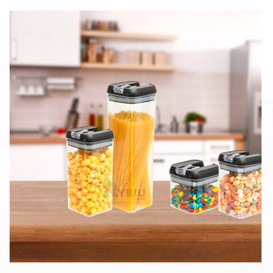 SET CONTENEDORES RYBIU CO30376 NEGRO VERSATIL TAPERS 6 PIEZAS + ENVOLTORIO REGALO