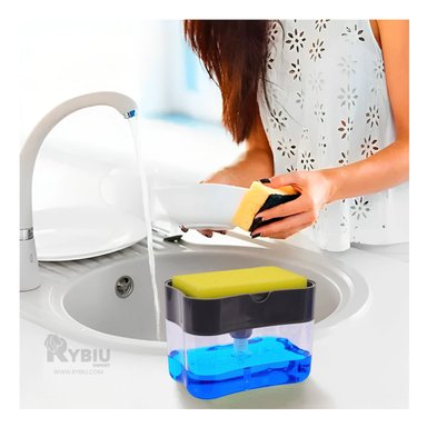 DISPENSADOR RYBIU CO30386 NEGRO MODERNO JABON + PAPEL REGALO