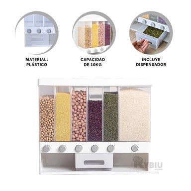 EXPENDEDOR RYBIU CO30387 BLANCO CEREAL 10KG + REGALO LIGAS PEINAR