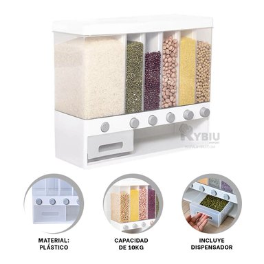 EXPENDEDOR RYBIU CO30387 BLANCO UTIL COCINA 10KG + BANDERITAS ADHESIVAS