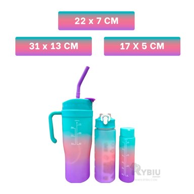 TOMATODO RYBIU CO30087 TRIO CHICO MEDIANO GRAN CELESTE + LIGAS REGALO