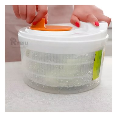 ESCURRIDOR RYBIU CO32442 NARANJA BLANCO RECIPIENTE LAVA VERDURAS + GIFT MINIAGENDA