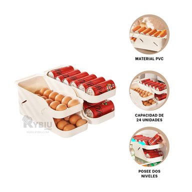 EXPENDEDOR RYBIU CO32456 BLANCO MODERNO HUEVOS + GIFT STICKERS