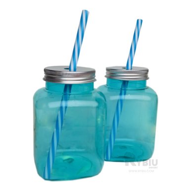 CONTENEDOR RYBIU CO30493 EGONÓMICO CON CAÑA AZUL + REGALO STICKERS