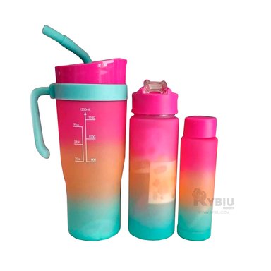 ENVASES RYBIU CO30084 PRÁCTICOS FUCSIA 3 UNIDADES + ENVOLTORIO REGALO