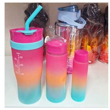 TOMATODO RYBIU CO30084 CON POPOTE Y ASA TRIO FUCSIA + PAPEL REGALO