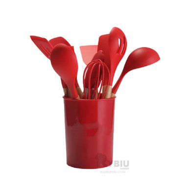 SET UTENSILIOS RYBIU CO30457 ROJO COCINAR CUCHARONES + PAPEL REGALO