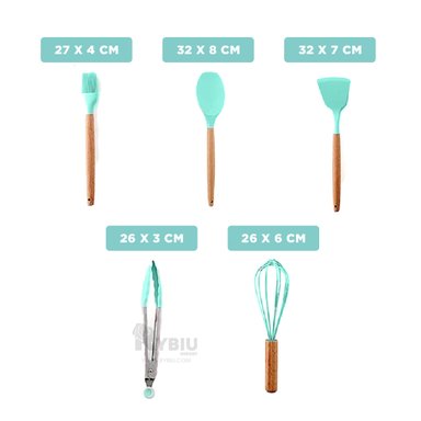 SET UTENSILIOS RYBIU CO30458 VERDE MOVER + LIGAS REGALO