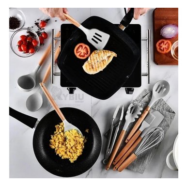 KIT RYBIU COCINAR EN EL HOGAR EN GRIS + PAPEL REGALO CO30456