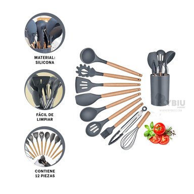 CUCHARONES RYBIU MOVER GRIS + LIGAS REGALO CO30456