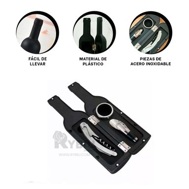 ABRELATAS RYBIU CO32294 NEGRO DESCORCHADOR EFICIENTE + REGALO AGENDITA
