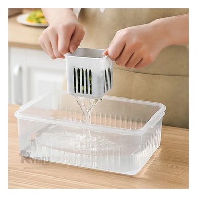 CONTENEDOR RYBIU CO32438 BLANCO ESCURRIDOR CARNE MOLIDA + PAPEL REGALO