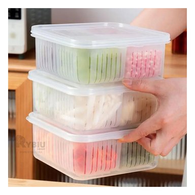 ESCURRIDOR RYBIU CO32439 BLANCO TRANSPARENTE COLADOR COCINA 4 HUECOS + GIFT MINIAGENDA