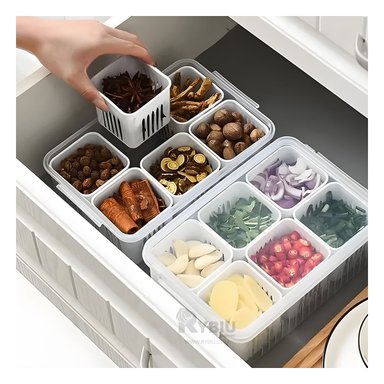 CONTENEDOR RYBIU CO32438 BLANCO COLADOR VERSATIL RECTANGULAR + ENVOLTORIO REGALO