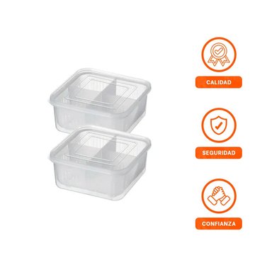 ESCURRIDOR RYBIU CO32439 BLANCO TRANSPARENTE CONTENEDOR VERDURAS + LIGAS REGALO - 3