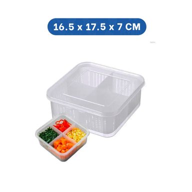ESCURRIDOR RYBIU CO32439 BLANCO TRANSPARENTE CONTENEDOR VERDURAS + LIGAS REGALO - 4