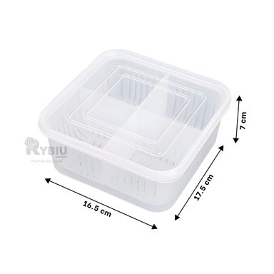 ESCURRIDOR RYBIU CO32439 BLANCO TRANSPARENTE COLADOR DURADERO 4 PARTES + REGALO AGENDITA