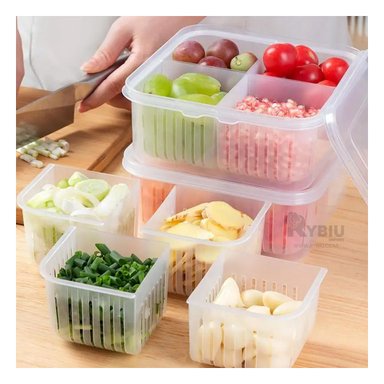 SET ESCURRIDOR RYBIU CO32439 TRANSPARENTE CARNES PRACTICO BLANCO + PAPEL REGALO