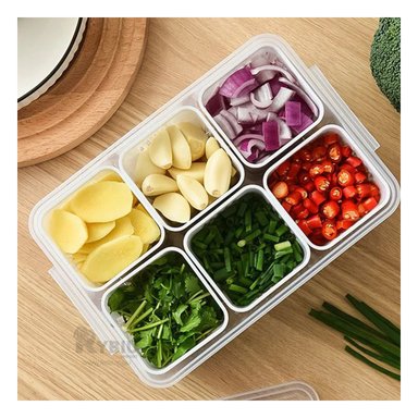 CONTENEDOR RYBIU CO32438 BLANCO COLADOR COCINA 6 ESPACIOS + GIFT MINIAGENDA