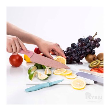 KIT RYBIU ARTÍCULOS COCINA MULTICOLOR + ENVOLTORIO REGALO CO30464 MÁRMOL 6 PIEZAS