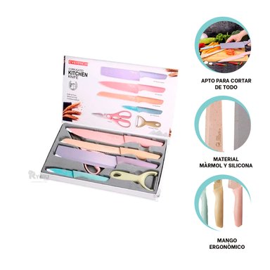 KIT VERSATIL DE PIEZAS CUCHILLO MULTICOLOR Y+GIFT MINIAGENDA