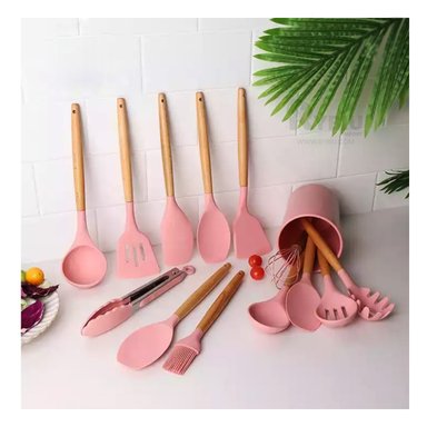 SET UTENSILIOS RYBIU CO30459 ROSADO PRACTICOS TENDENCIA + REGALO STICKERS