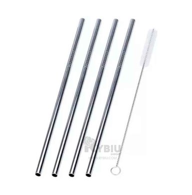 CAÑITA RYBIU CO32322 PLATEADO POPOTE MODERNO LIMPIADOR + BANDERITAS ADHESIVAS