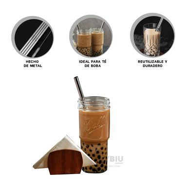 CAÑITA RYBIU CO32322 PLATEADO SORBETE VERSATIL DURADERO + REGALO STICKERS