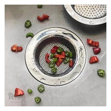 SEPARADOR RYBIU CO32270 PLATEADO REJILLA ATRAPA RESIDUOS 9 CM + PAPEL REGALO