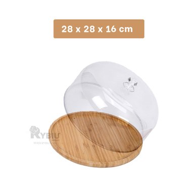 BANDEJA RYBIU CO32298 TRANSPARENTE KEKE 28CM + REGALO LIGAS PEINAR