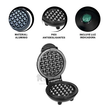 WAFLERA RYBIU CO30007 PEQUEÑA COCINA EN NEGRO + REGALO AGENDITA