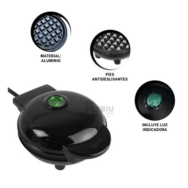 WAFLERA RYBIU CO30007 PEQUEÑA COCINA EN NEGRO + REGALO AGENDITA - 4