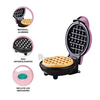 WAFLERA RYBIU CO30008 MINI COMPACTA EN ROSADO + GIFT STICKERS