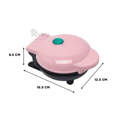 WAFLERA RYBIU CO30008 MAQUINA INNOVADORA ROSADO + REGALO LIGAS PEINAR