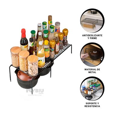 SEPARADOR RYBIU CO30455 NEGRO DIVISOR METAL + REGALO LIGAS PEINAR