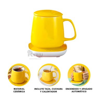 KIT RYBIU CO32261 PARA BEBIDAS CALIENTES COLOR AMARILLO+ GIFT MINIAGENDA - 2